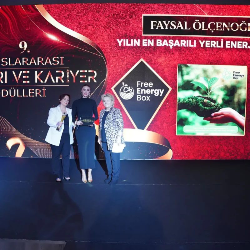 FREE ENERGY BOX’A  YILIN EN BAŞARILI YERLİ ENERJİ PROJESİ ÖDÜLÜ GELDİ
